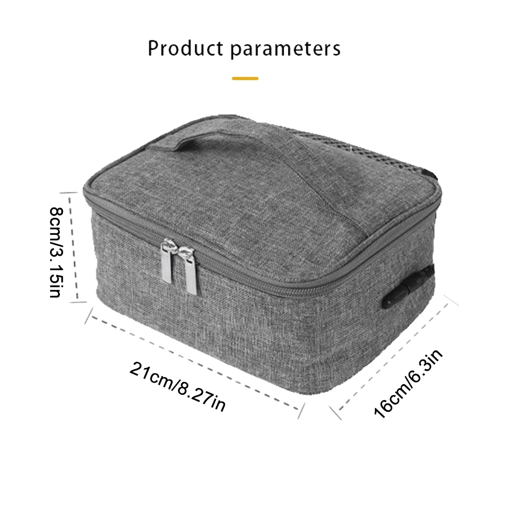 USB Rechargeable Insulated Lunch Bag Waterproof Electric Lunch Bag Electric Heating 3 Heat Levels Thermal