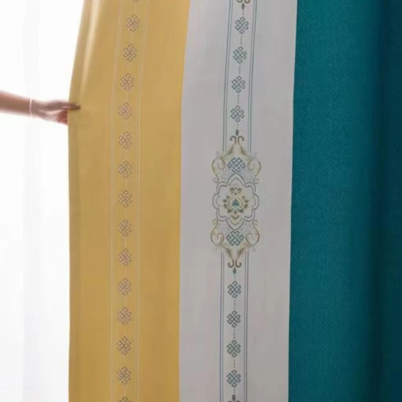 2 Panels European-style Luxury Curtains For Living Room Bedroom Thickened Simple Blackout Curtain Finished Custom Window Drapes