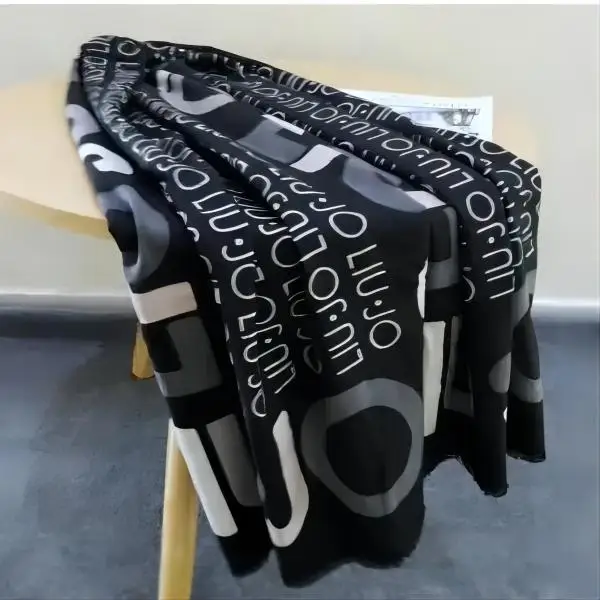 classic fashion letter printed scarf shawl beach sun protection square tartan scarf women chiffon scarf knitted scarf