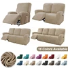 1/2/3/4 Seater Soft Velvet Recliner Sofa Cover Relax Armchair Slipcover Solid Color Sofa Protector for home Living Room 1
