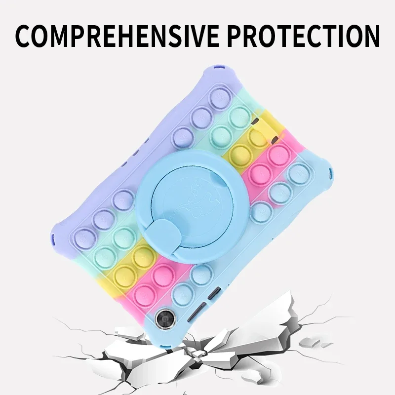 Silicon Tablet Cover com Suporte Rotativo para Crianças Estojos para Lenovo Tab M10 Fhd Plus 10.3 Tb-x606f x ° X306f x - Imagem 4