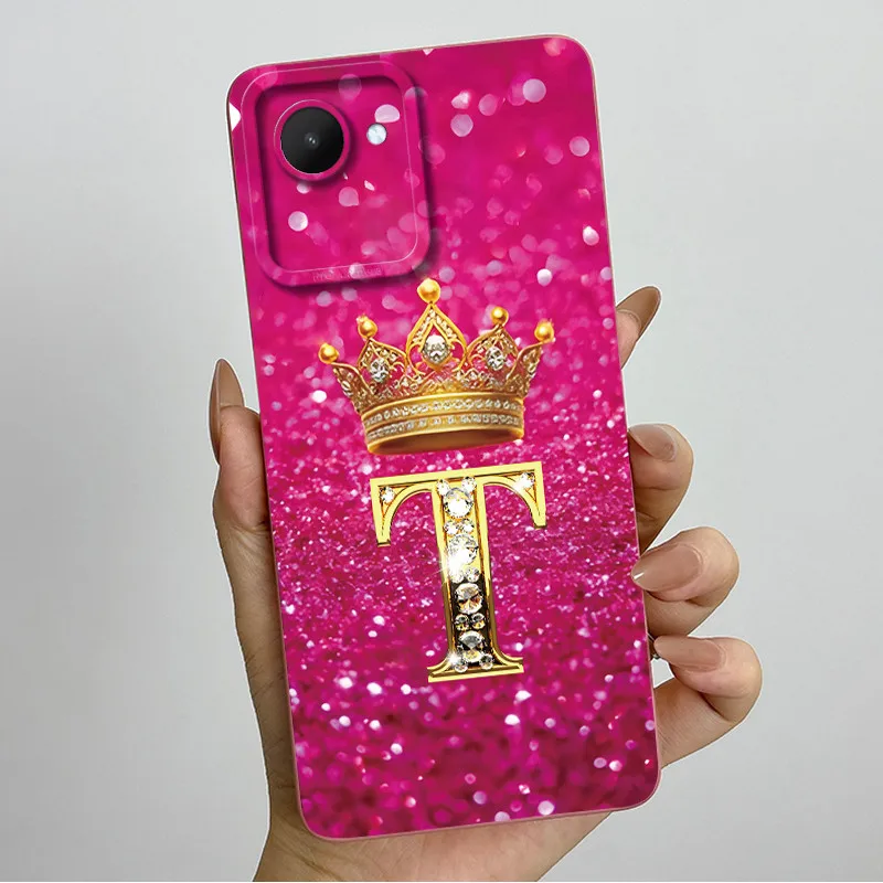 Crown Letters Soft Case with Camera Protection - Stylish Back Cover