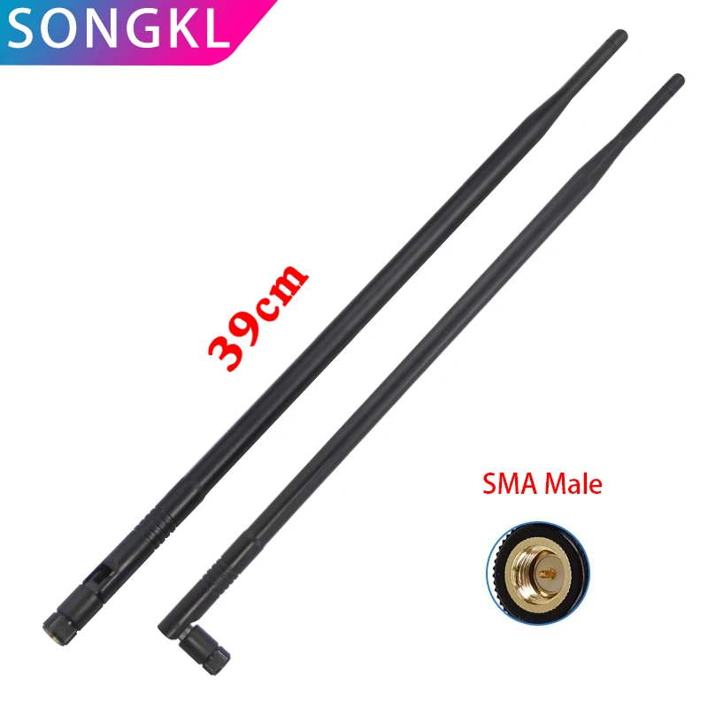 2.4G/5.8G 안테나 SMA Male 12dBi 고이득 RP-SMA Male 무선 라우터 네트워크 부스터 Netword 카드용 옴니 접이식 공중