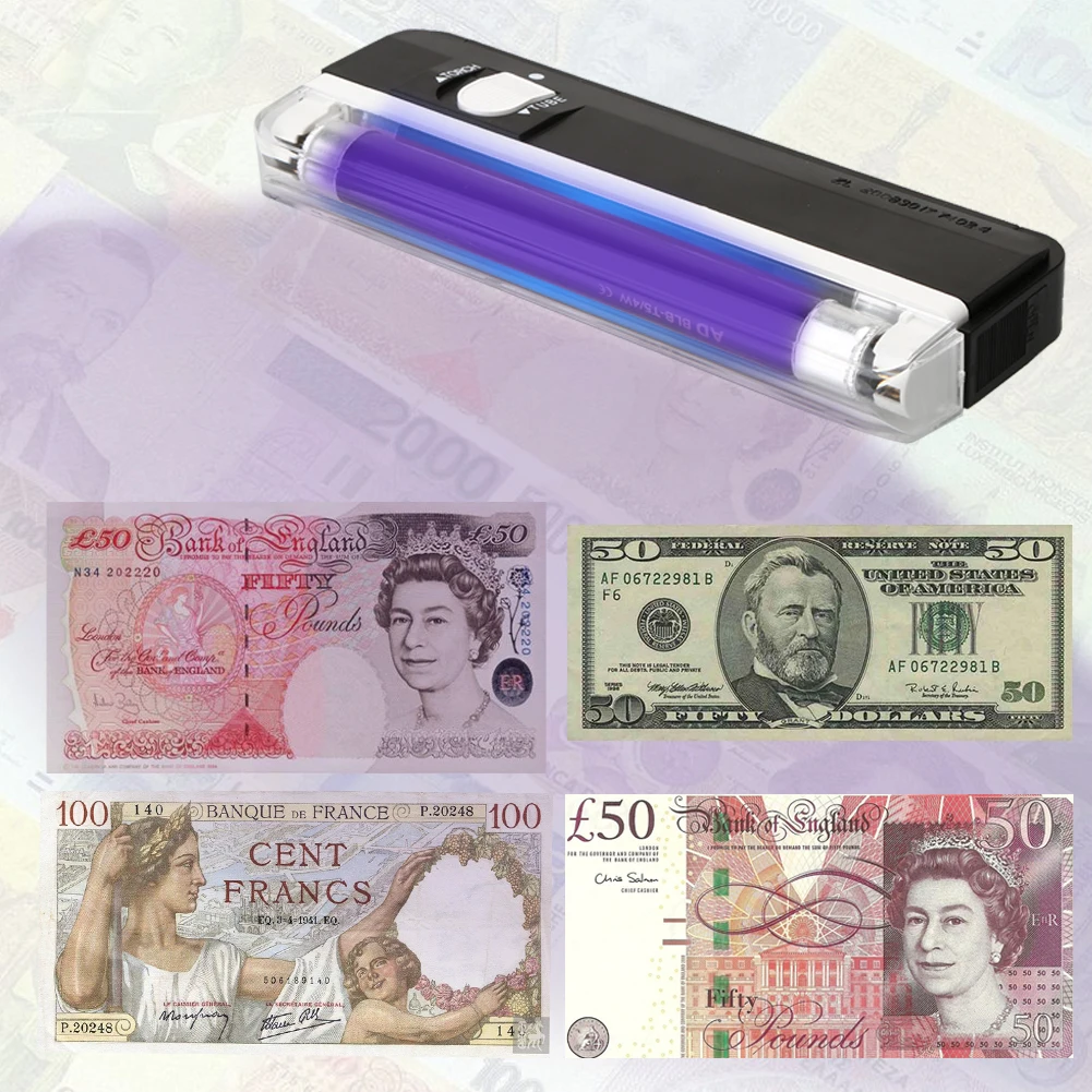 Ultra Violet LED Flashlight Inspection Lamp Torch UV Lamp for Money Detector Bank Note Passport Checker