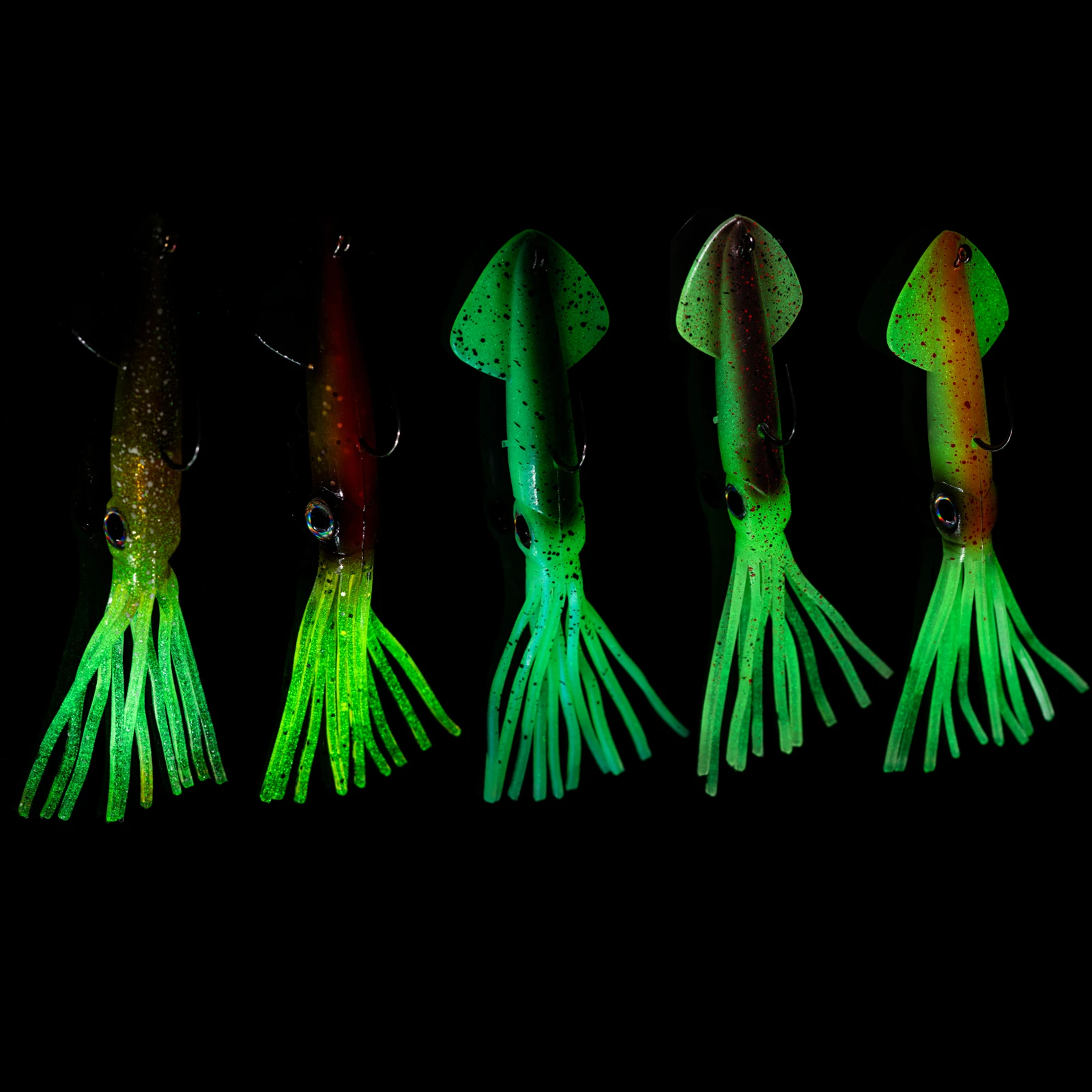 Goture Squid Bait 14cm 36g Soft Artificial Bait Luminous Squid Glow PVC  Lead Sai Tuna Bait Fireflies Night Fishing Lures