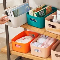 1Pc เดสก์ท็อปกล่องเก็บเครื่องสำอาง Sundries Organizer ตะกร้าพลาสติกขนมขบเคี้ยว Candy คอนเทนเนอร์บ้านจัดเก็บห้องครัวอุปกรณ์ 1
