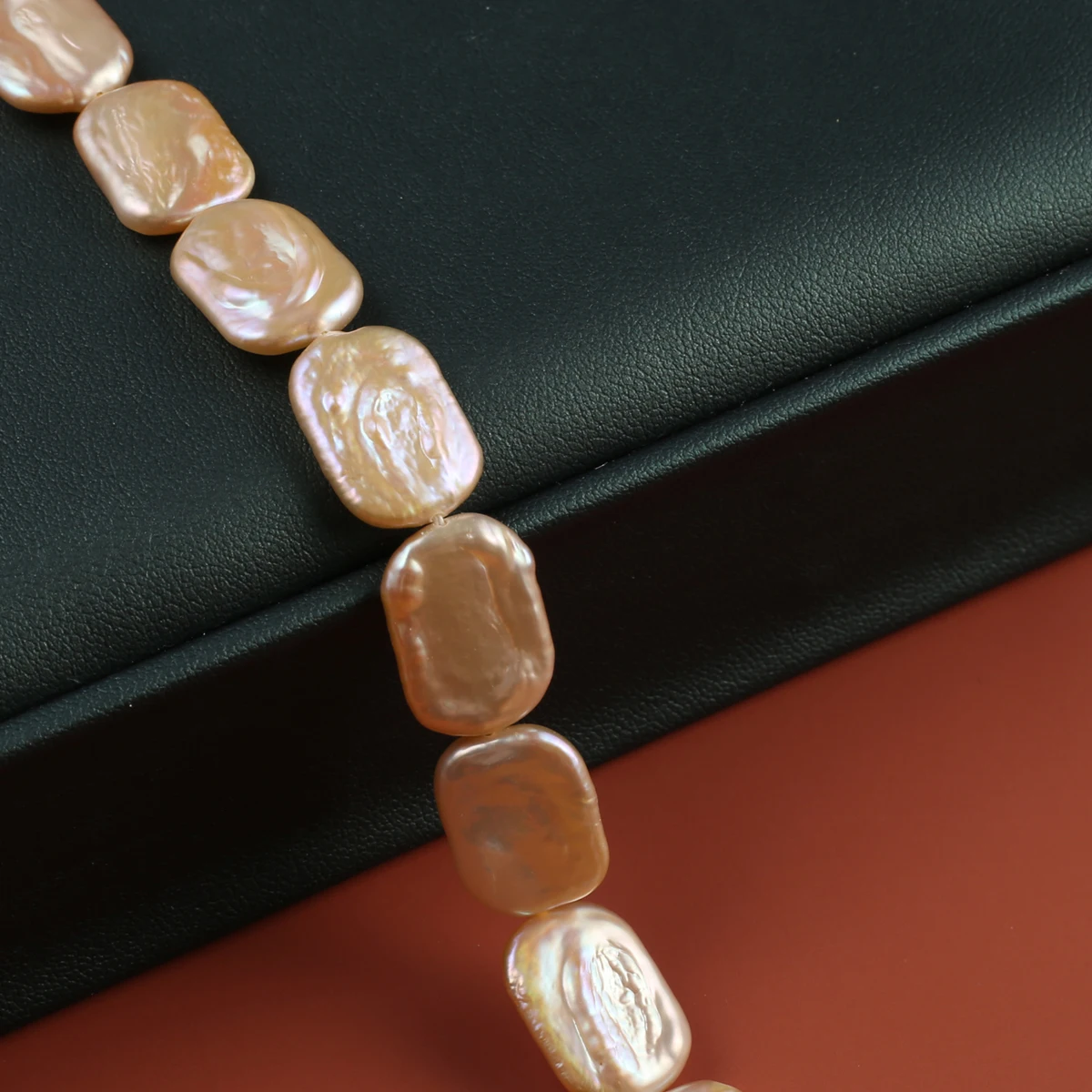 Orange Natural Freshwater Baroque Pearls Rectangle Beads DIY for Jewelry Making DIY Bracelet Necklace Earrings Accessories