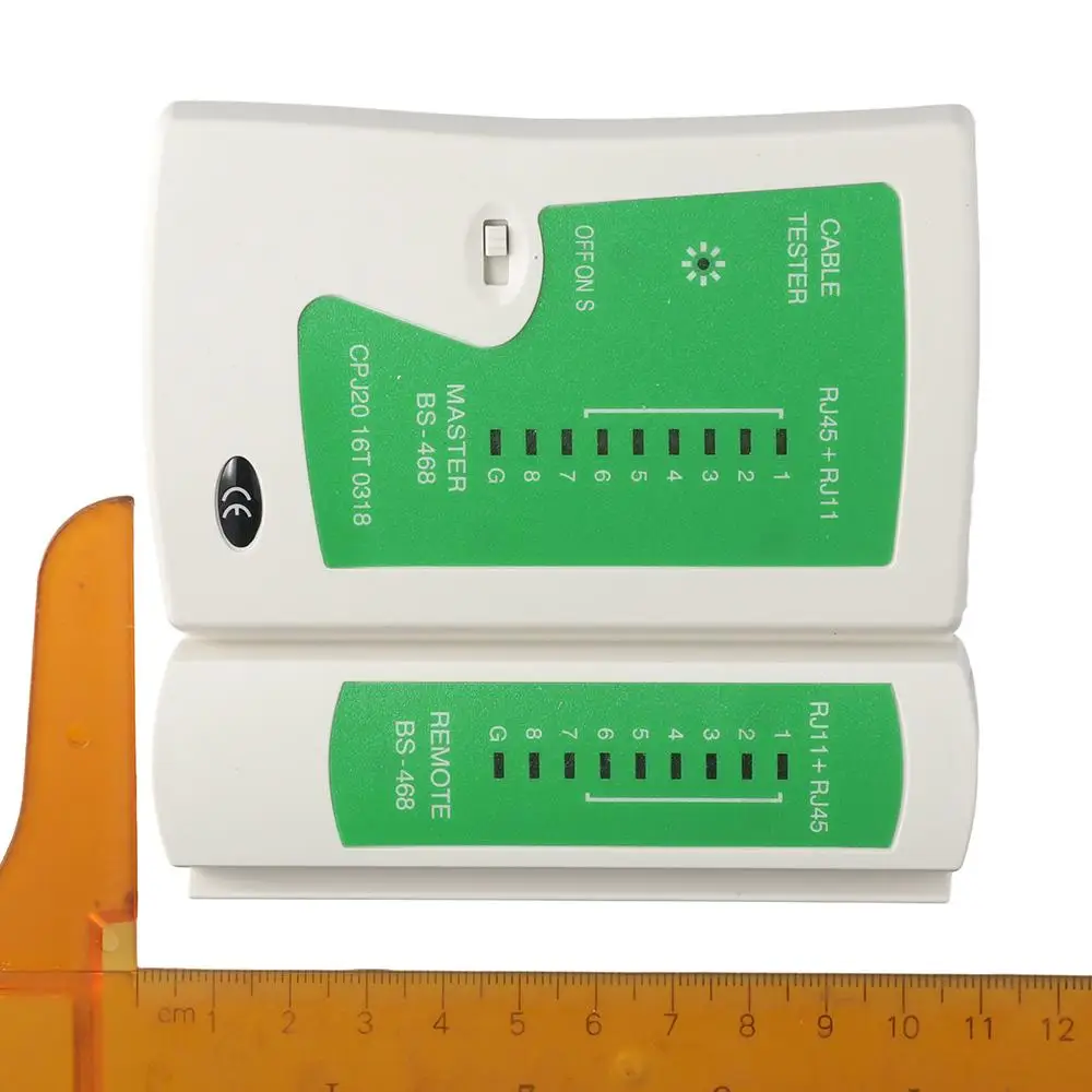 Green Network Cable Tester Professional LAN Test Tool Continuity Tester for RJ45 RJ11 RJ12/CAT5/CAT6/CAT7 UTP