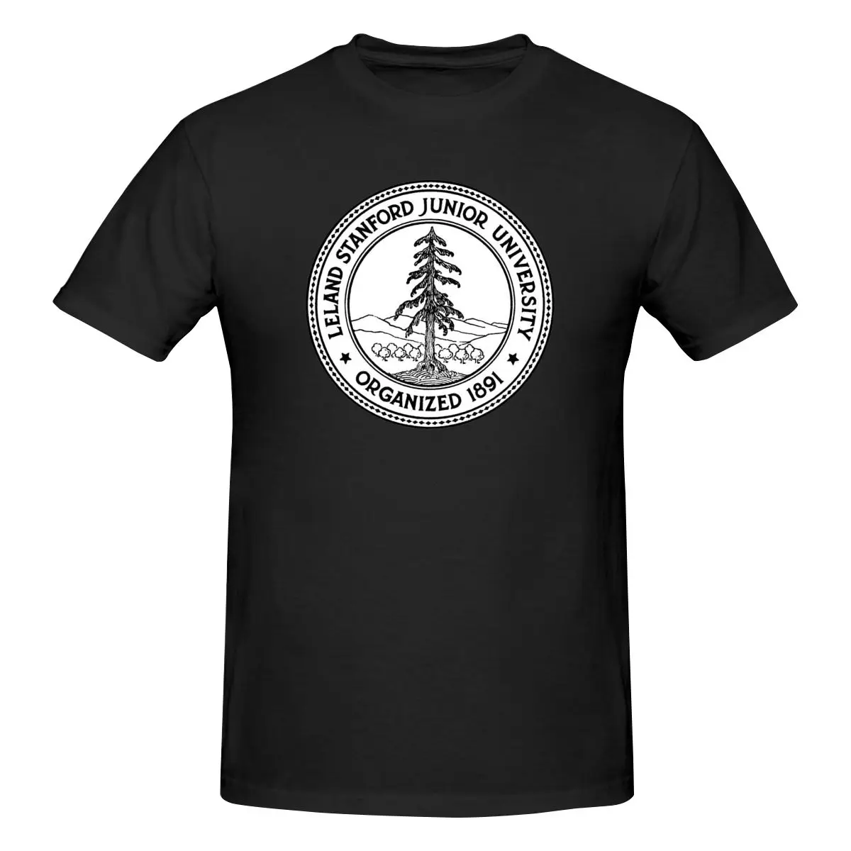 

Stainford University Tide Trend T-Shirt Men Summer Retro Short Sleeved Casual Tops Men Clothing Harajuku Streetwear Tops Tees