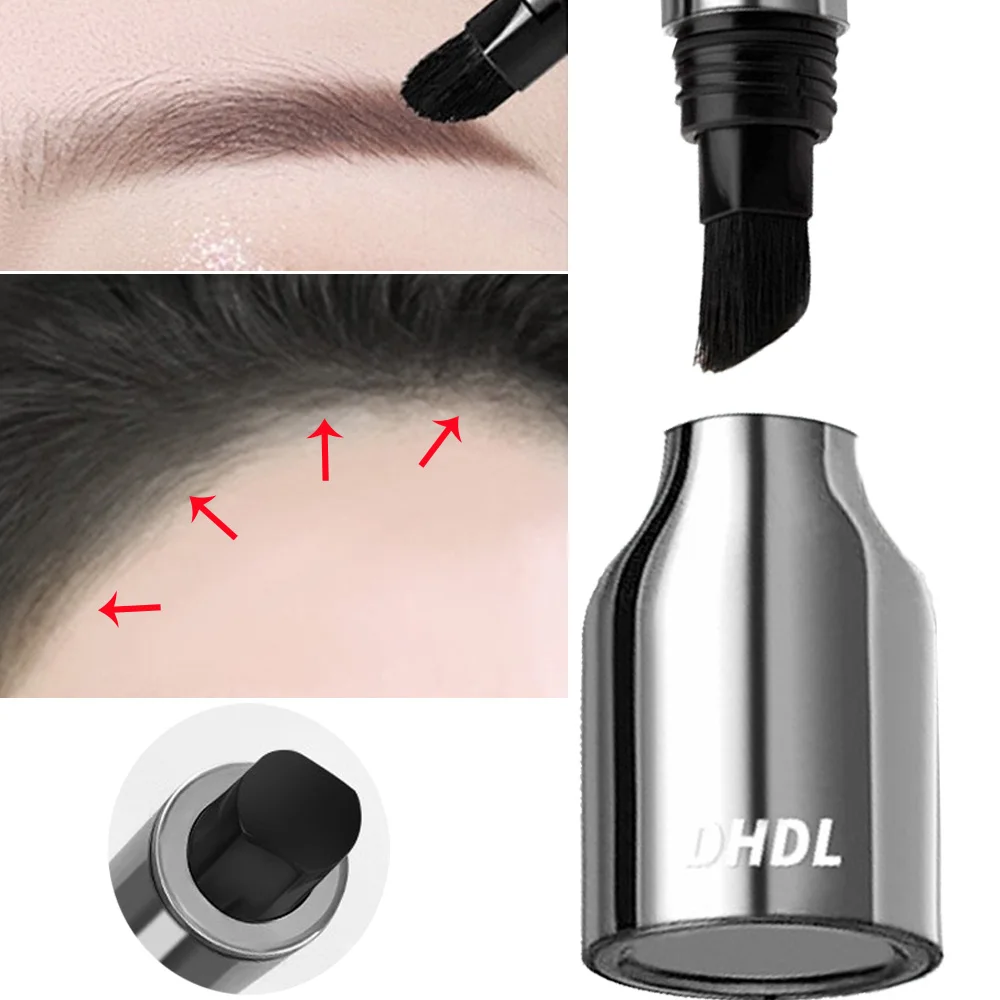 Wild Eyebrow Cream Pencil 2in1 Lasting 3D Brow Dye Cream Hairline Pen Anti-smudge Waterproof Brows Tint Black Eye Brow Makeup 2