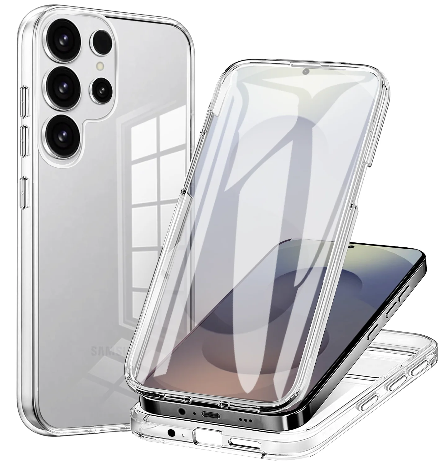 Ultra-Slim Shockproof Clear Case with Full Body Silicone Protection