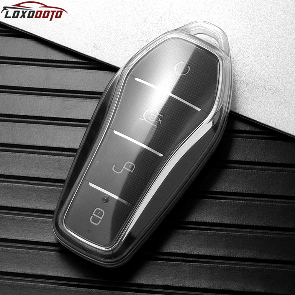 TPU Car Remote Key Case Cover Holder Cap For BYD Dolphin Seal Sedan Song Plus Qin Tang Atto 3 E2 key case cover key case remote control case cover