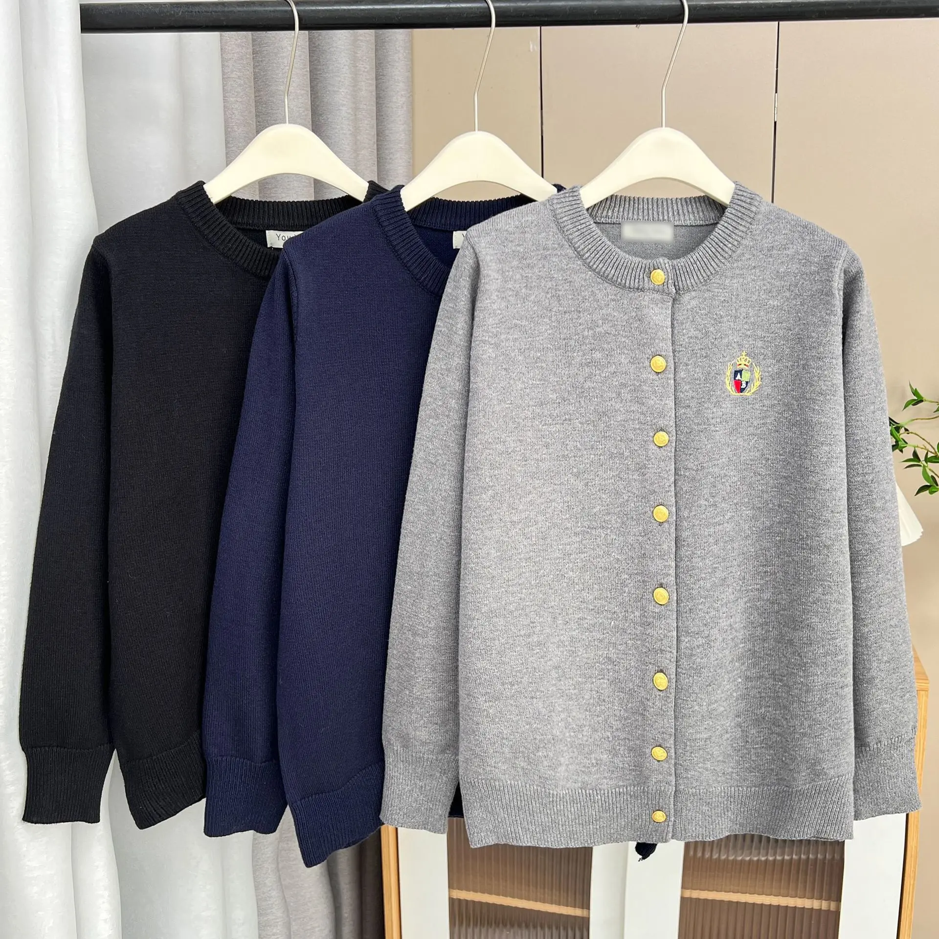 Spring Autumn Embroidery Knitted Long Sleeve Knitted Cardigan PLUS Size Women's Sweater Coat 3028