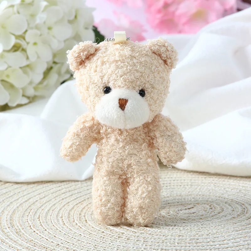 thumbnail image 1 of 10/30/50 piezas 12 cm lindo oso de peluche ruborizado conejo de dibujos animados animal de peluche muñecas juguetes llavero colgante pequeño regalo al por mayor, 1 of 5