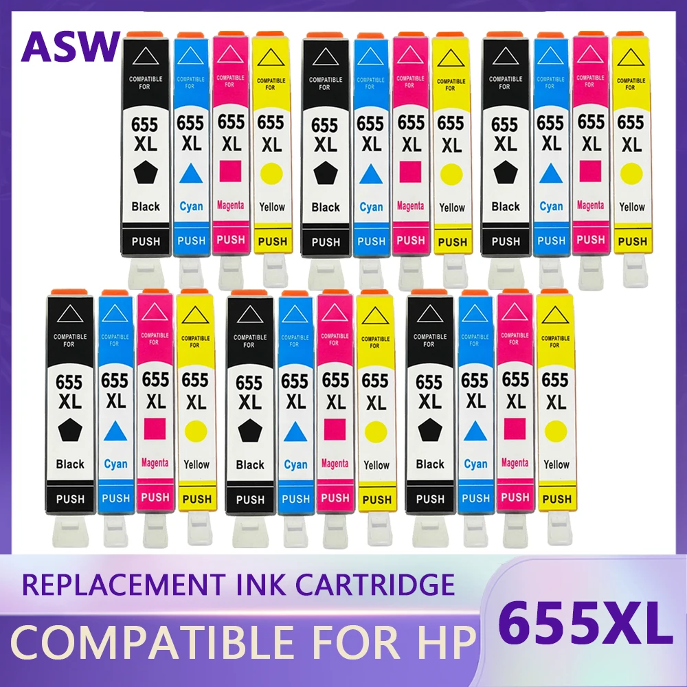 

ASW 655XL ink cartridges Replacement For HP655 Cartridge For HP 655 Deskjet 4615 4625 3525 5525 6520 6525 6625 Printer Kit