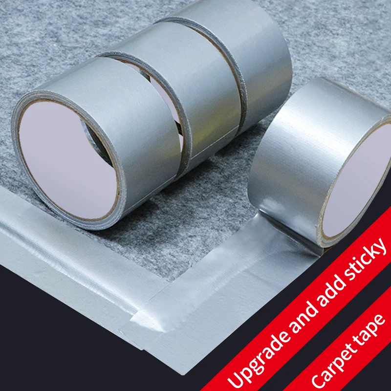 1roll Silver Super Sticky Cloth Duct Tape Carpet Binding Floor Waterproof Heavy Duty Industrial Adhesive Tape Repair Bundles