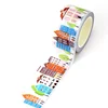 NEW 1PC. Decorative Cute City 30mm Wide House Greening Wide Paper Washi Tape Journaling Adhesive Masking Tape Papeleria 1