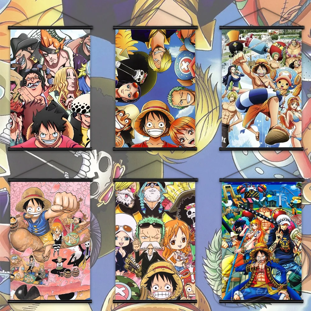 

Canvas One Piece Prints Anime Characters Wall Art Monkey D. Luffy Picture Roronoa Zoro Paintings Poster Home Decor For Bedroom