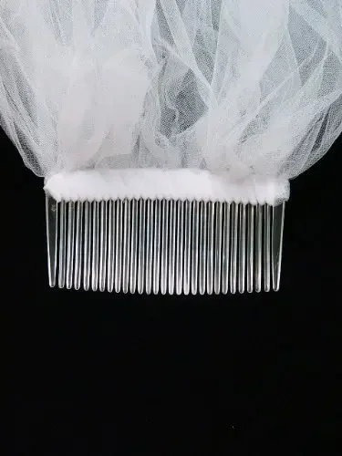 Elegant 1T 1 Tier Ribbon Wedding Bridal Veil