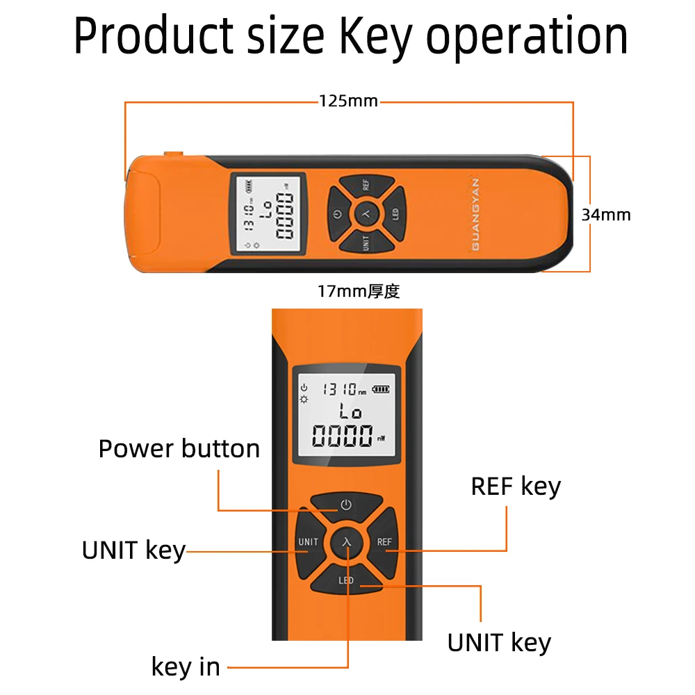 Optical Power Meter G10 Rechargeable Battery FTTH Fiber OPM FC/SC/ST With Flash Light optical power meter