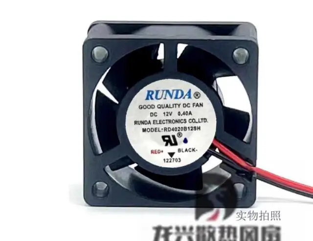 RUNDA RD4020B12SH DC 12V 0.40A 40x40x20mm 2-Wire Server Cooling Fan ...