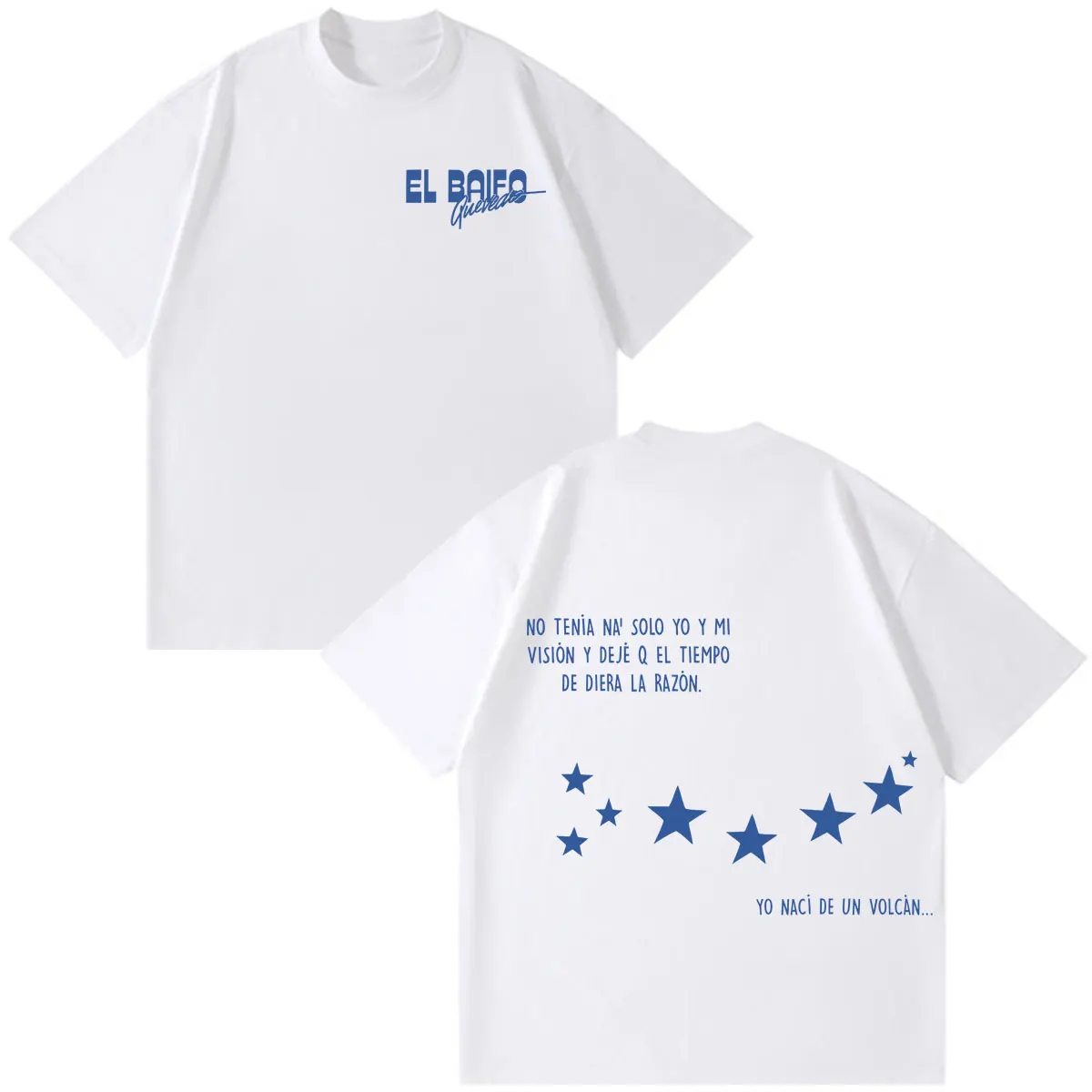 QUEVED0 EL BAIFO Album 2026 Tour Print T-Shirt für Herren und Damen, modisches T-Shirt aus Baumwolle, lässig, locker, übergroß, kurzärmelig