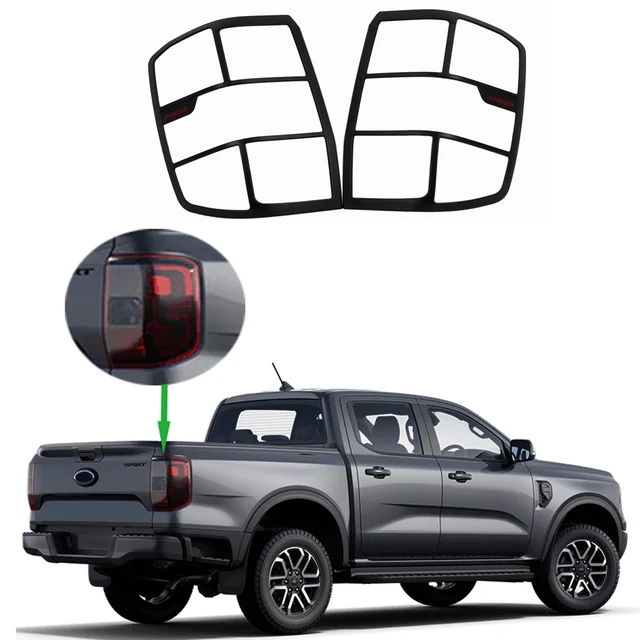 Rear Lamps Cover ABS Matte Black Tail Lamp Hoods For Ford Ranger T9 PX4 MK4  SPORT WILDTRAK 2022 2023 4X4 Accessories - AliExpress