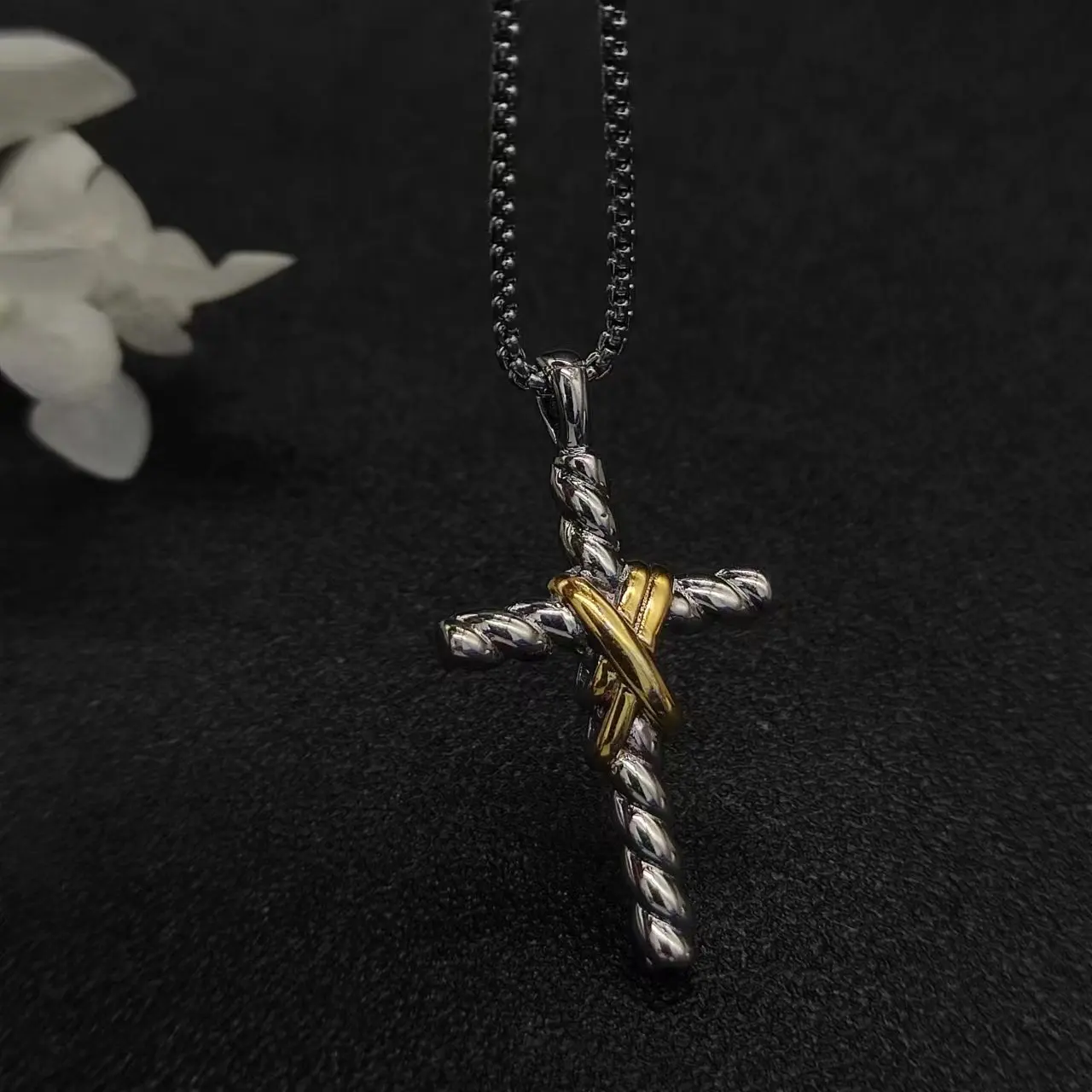 

DY Jewelry 925 Sterling Silver Cable X Cross Necklace 2023 New Stylependientes plata 925 Silver Color Charm Fashion Athens