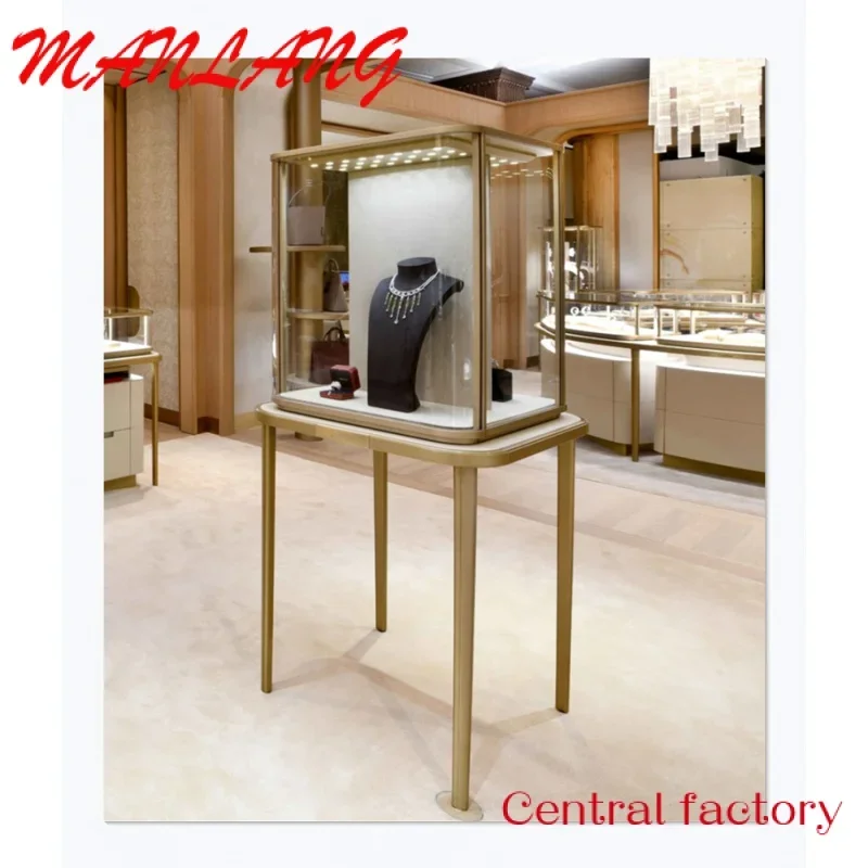 

CustomHigh end luxury jewelry store stand display showcase jewelry display cabinet