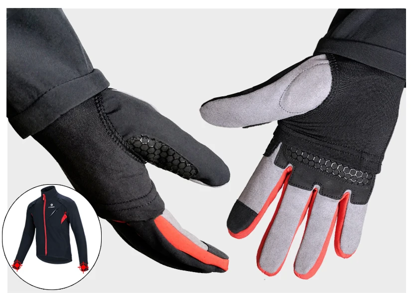 X-TIGER Winter-Fahrradjacke, Jacken für Herren, Fleece-Thermomantel, winddichte Fahrradbekleidung, Winter-Fahrrad-Sportbekleidung – Detail 10