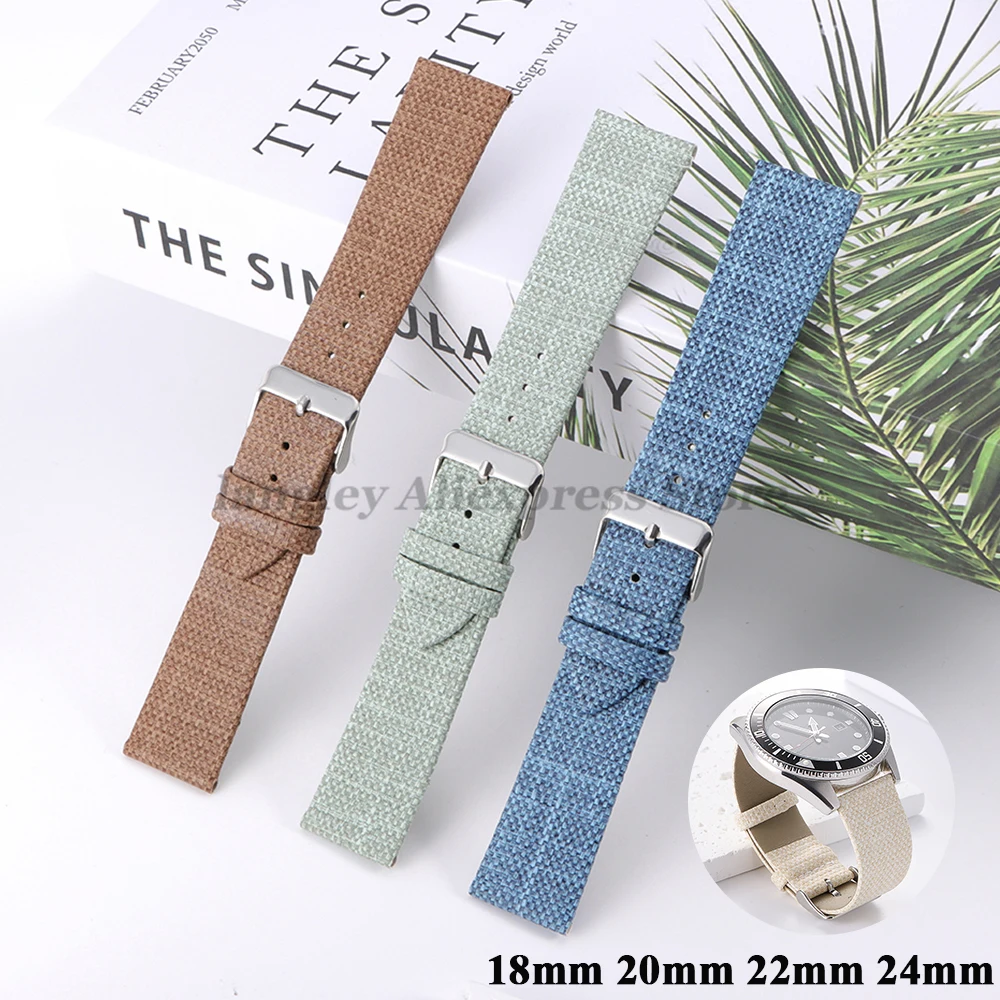 Cowboy Pattern Canvas Leather Watchband - Unisex Sport Watch Strap Accessories