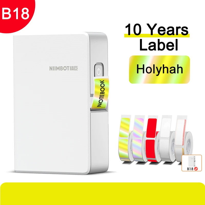 NIIMBOT Label Maker B18 Mini Thermal Transfer Label Printer with