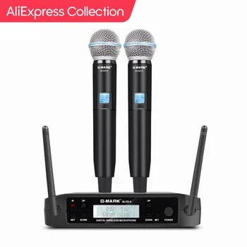 AliExpress Collection 무선 마이크 G-MARK GLXD4 전문 UHF 시스템, 무대 연설, 웨딩 쇼 밴드, 홈 파티 교회용 핸드헬드 마이크