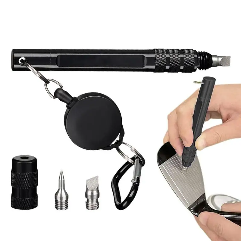 

Инструмент для заточки клюшек для гольфа, инструмент для очистки клюшек и резки с тремя наконечниками для U и V-образных канавков