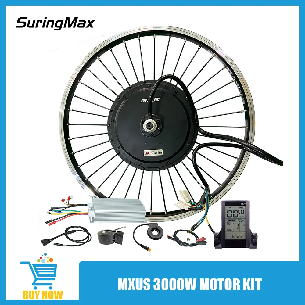 MXUS-Hub Motor Kit for Electric Bike, Bicycle Wheel, Rear Drive, Conversion, 20 ", 24", 26 ", 45H, 135mm, 72V, 80A, 100A