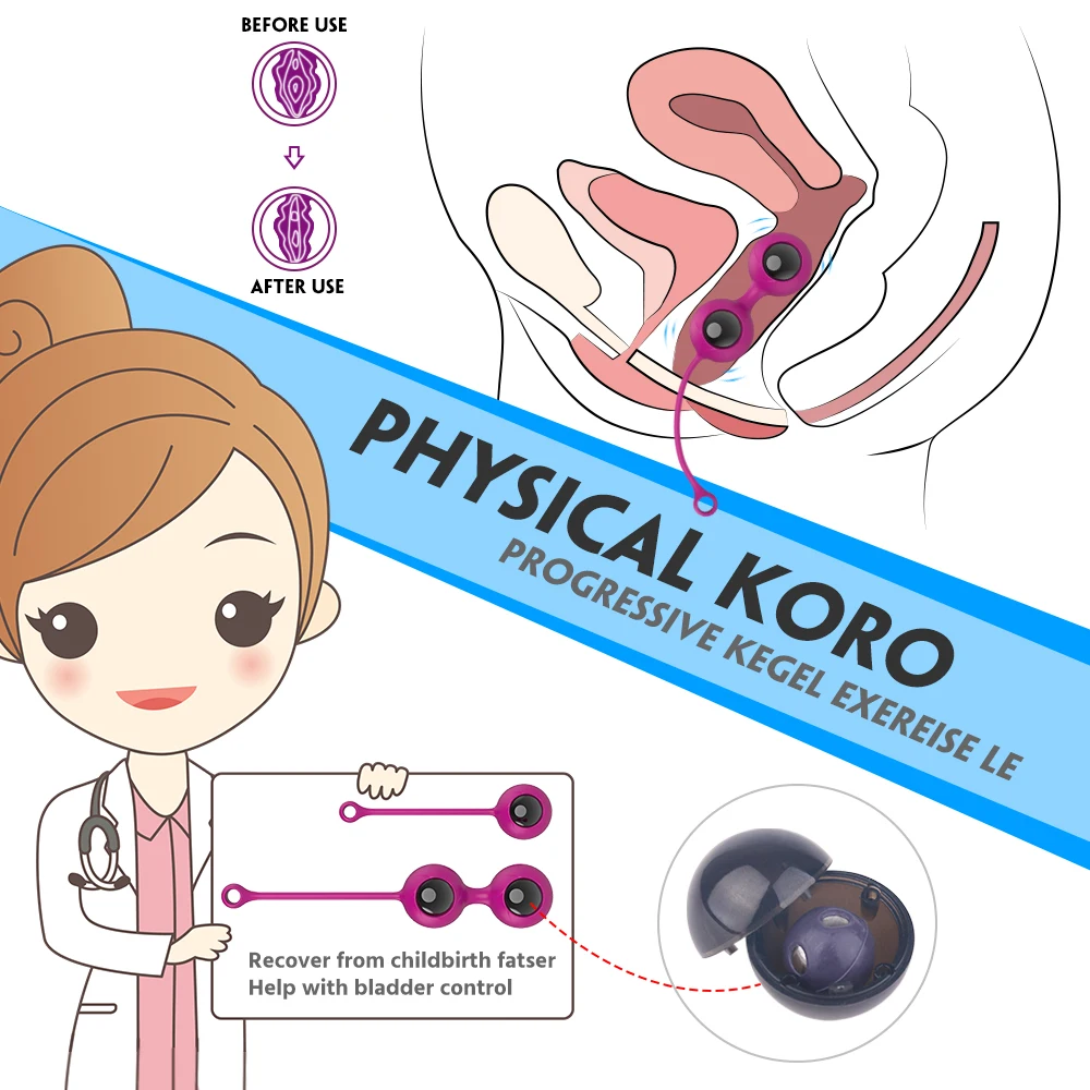 1 Set Silicone Vaginal Balls Sex Toys For Women Vagina Tighten Exercise Chinese Kegel Balls Pelvic Ben Wa Anal