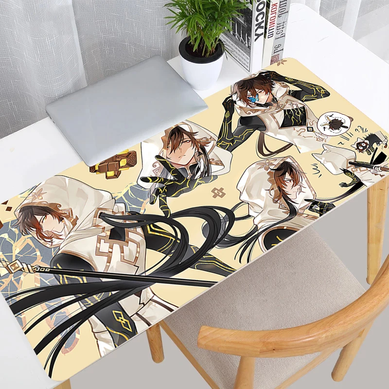 

Genshin Impact Zhongli HD Mouse Pad Kawaii Anime Desk Mat PC Gamer Cabinet Mousepad Large Carpet Gaming Accessories Keyboard Pad