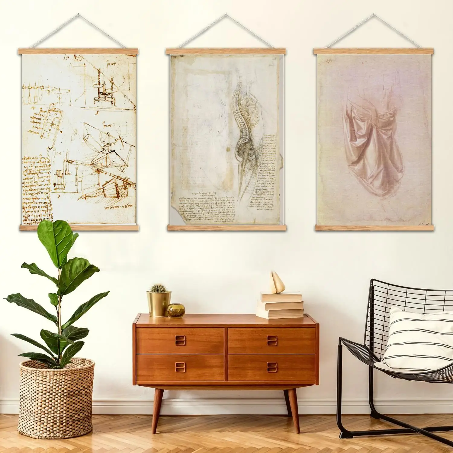 leonardo da vinci artist Framed Wall Painting Canvas Art Poster and ...