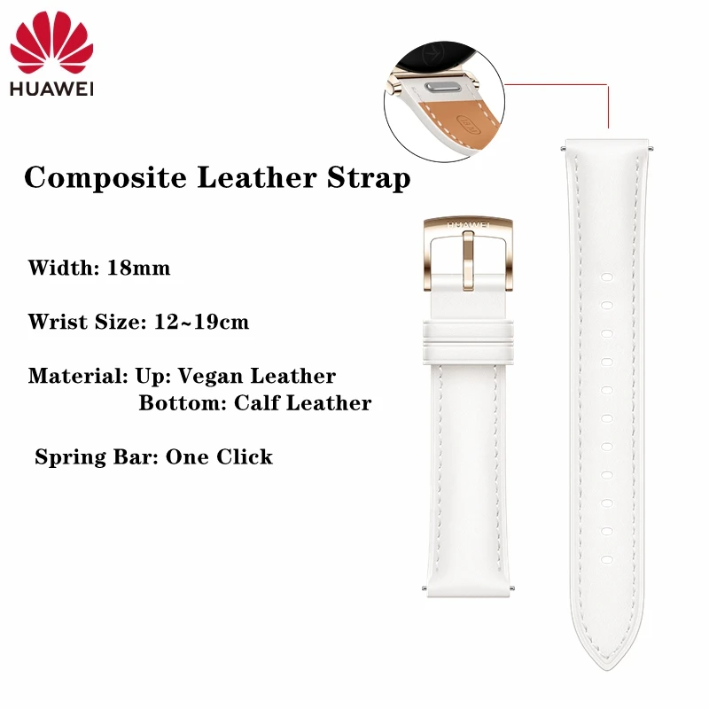 Huawei GT5 Pro 42mm Leather Watch Band - Premium Nylon & Vegan Leather Composite Strap