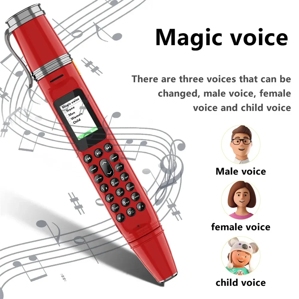 BM111 Mini Cell Phone Pen Fan Dual Card Dual Standby 0.96 Inch Dialer Recorder 1800mAh Battery mobile phones
