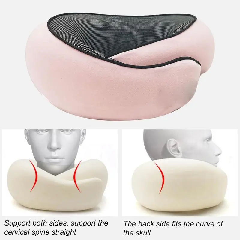Travel Neck Pillow Flight Travel U-shaped Neck Pillow Soft Memory Foam Airplane Head Support Soft Pillow Neck Pillow Accessories 5