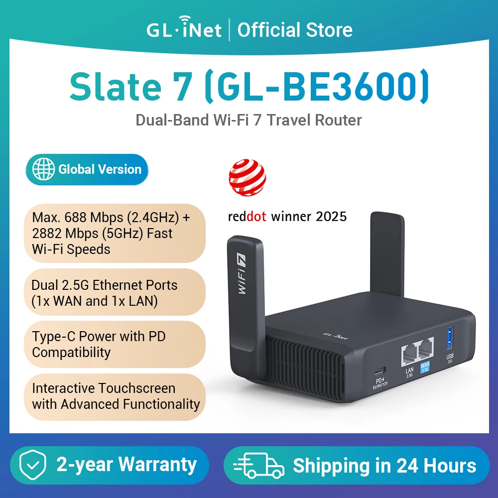 GL.iNet GL-BE9300(Flint 3) Wi-Fi 7 ルーター - メルカリ GL
