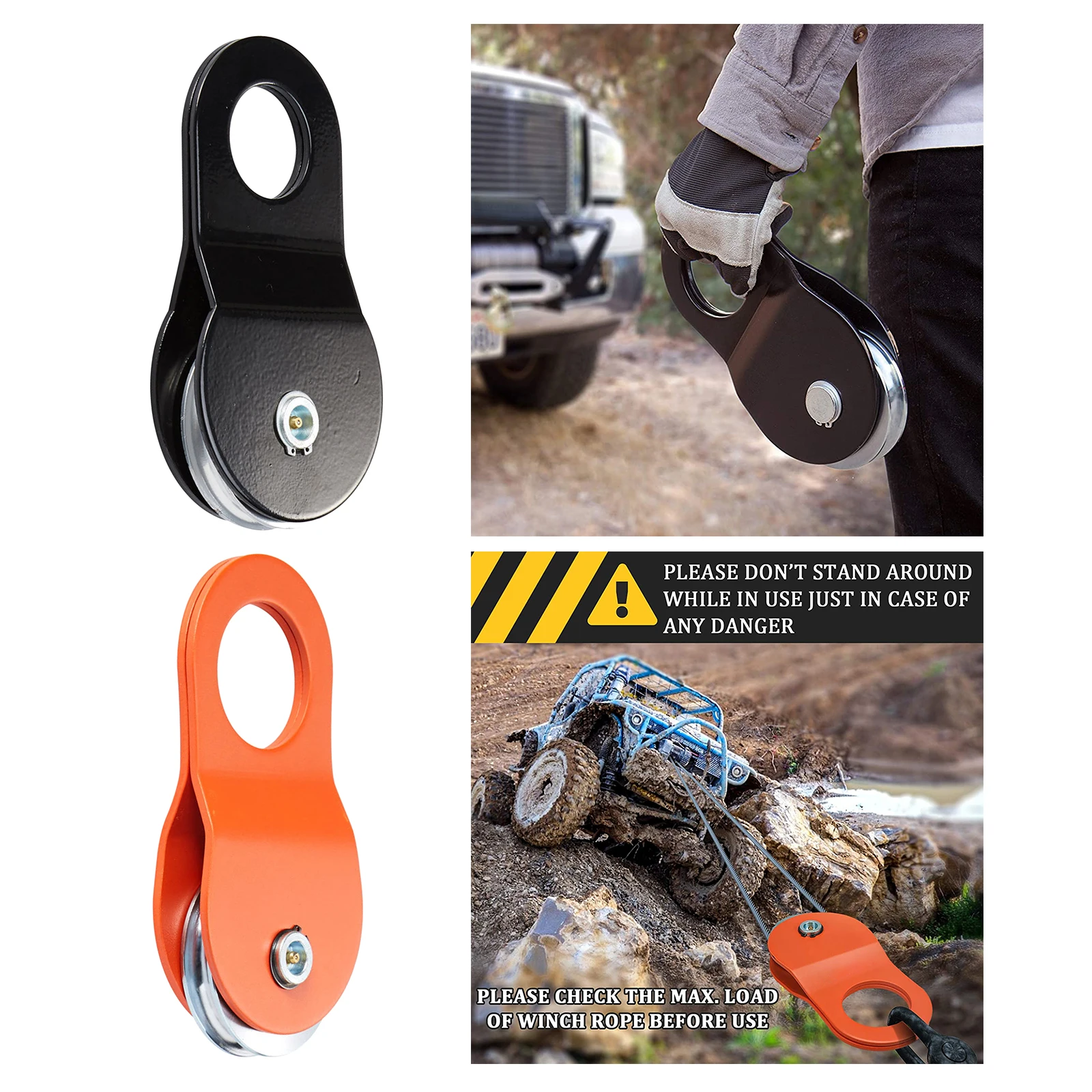 

8T 10T Winch Recovery Snatch Block Pulley Double Winch Capacity Winch