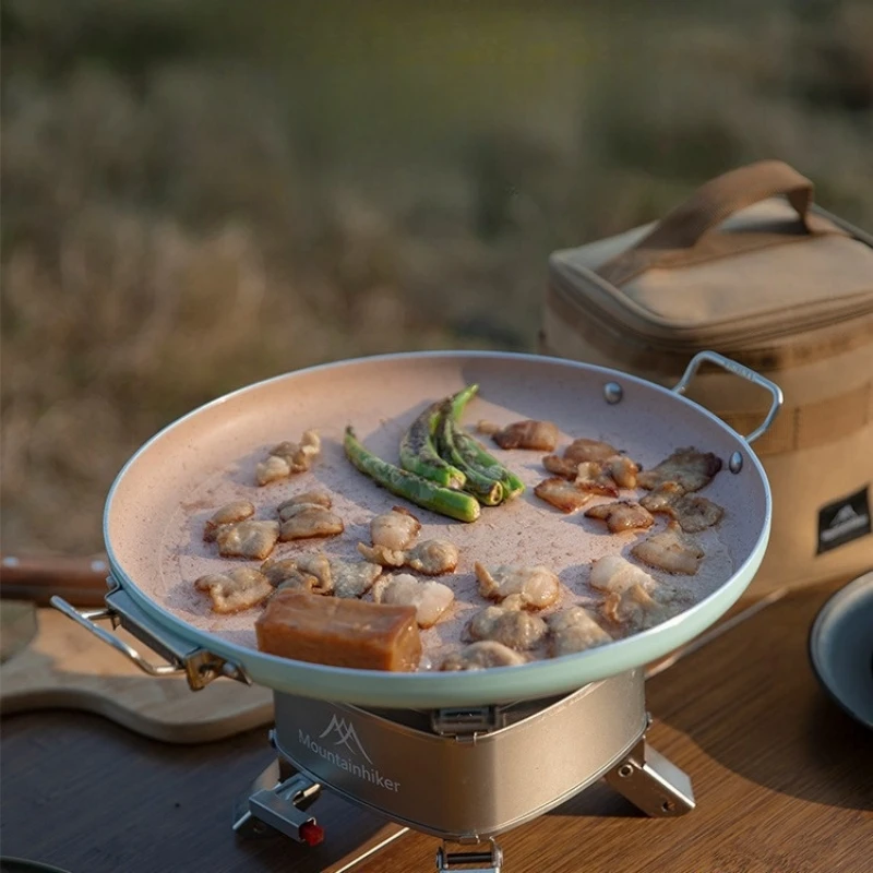 Outdoor Camping Frying Pan Portable Barbecue No-stick BBQ Grill Pan for Cooking Multifunctional Picnic Roastig Grill Plate New