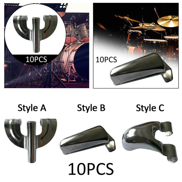 10x Bass Drum Claws Hooks Repair Metal Drum Mount Repair Accessory Tool Bass Drum Set Percussion Claw Hooks Bass Drum Parts