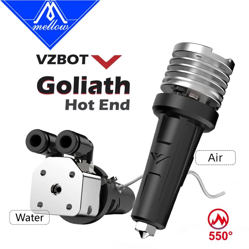 Mellow All Metal Goliath Air / Water V2 Hotend per stampante 3D ad alta velocità Vzbot Voron HevORT Sostituisci Dragon Crazy