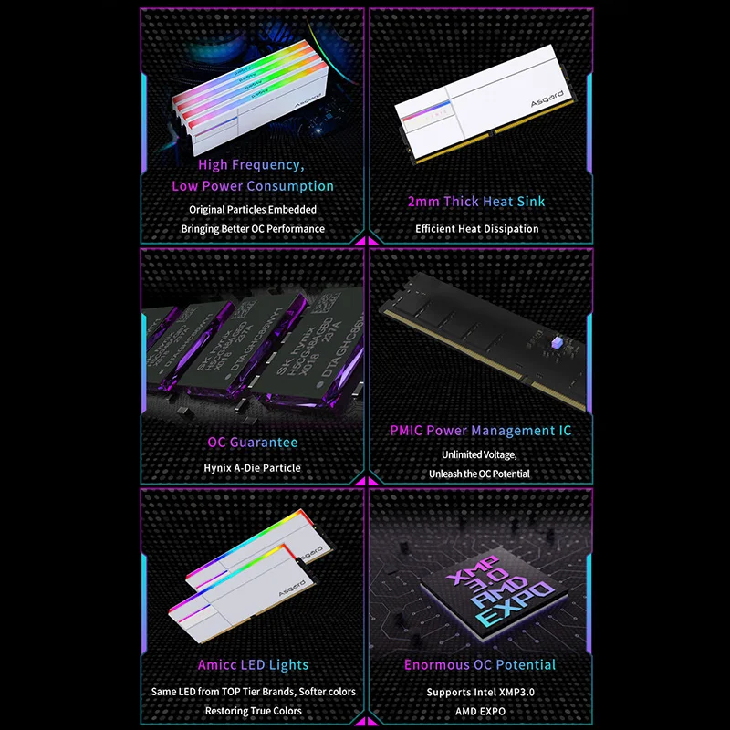 Asgard Valkyrie II DDR5 RGB RAM Memory DDR5 RAM PC 16GBX2 32GB