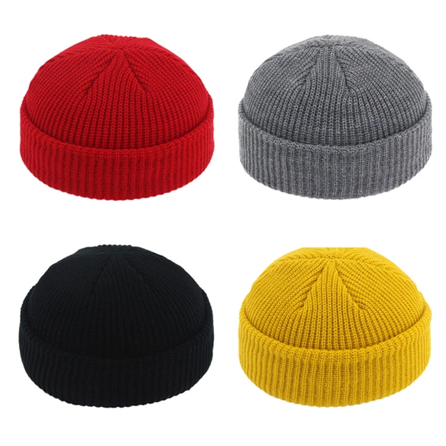 Women Men Solid Color Warm Knitted Brimless Hat Male Beanies Winter Autumn  Hip Hop Skullcap Street Men Beanie Unisex Melon Cap - AliExpress