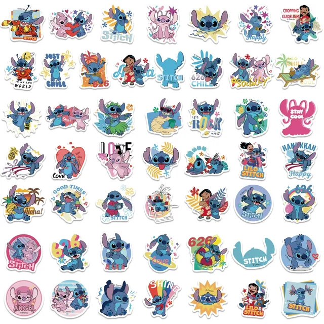 Line Stickers Lilo And Angel Lilo And Stitch DIY Jelly Stickers