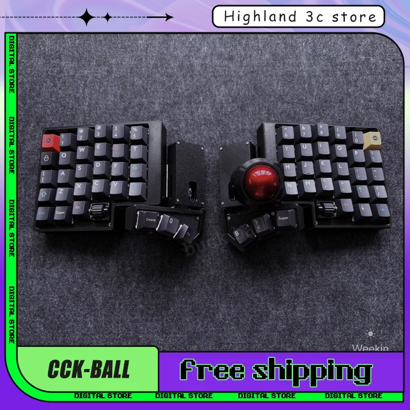 Weekin CCK-BALL スプリットキーボードクロスデュアルノブ調整可能な